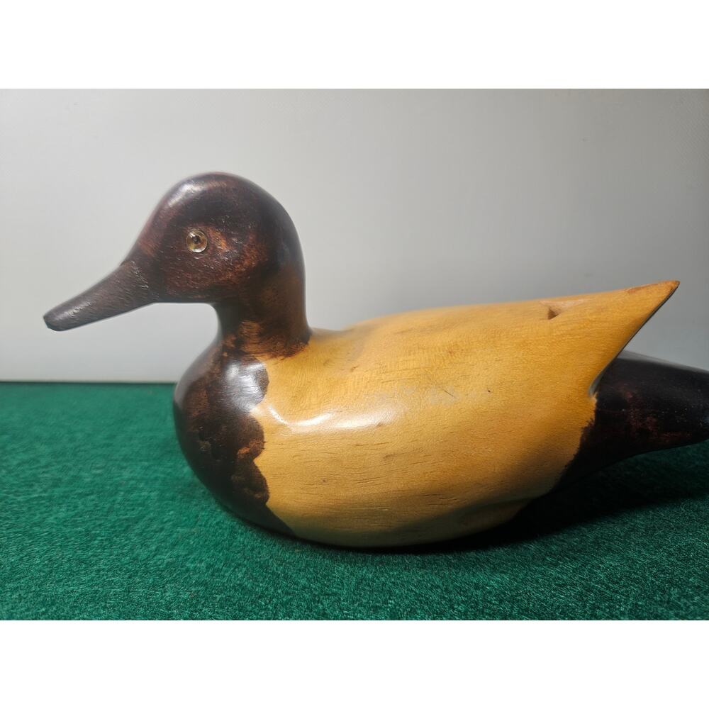 Vintage Hand Painted Duck Decoy Hand Carved 8.5 X4